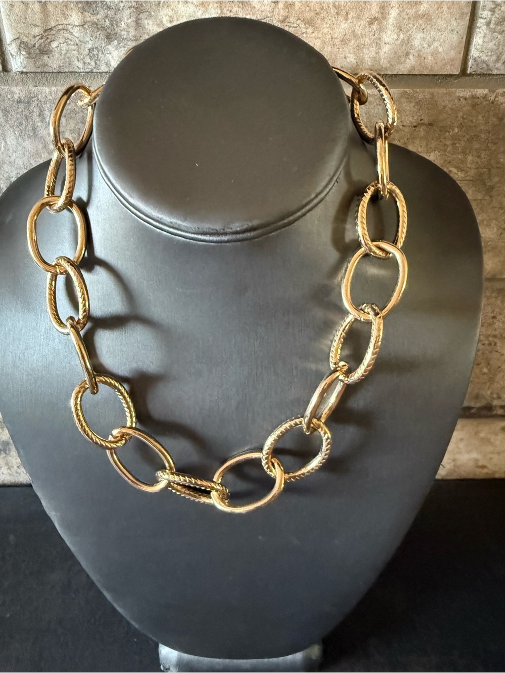 Chunky Gold Link Chain Necklace - Classic Statement